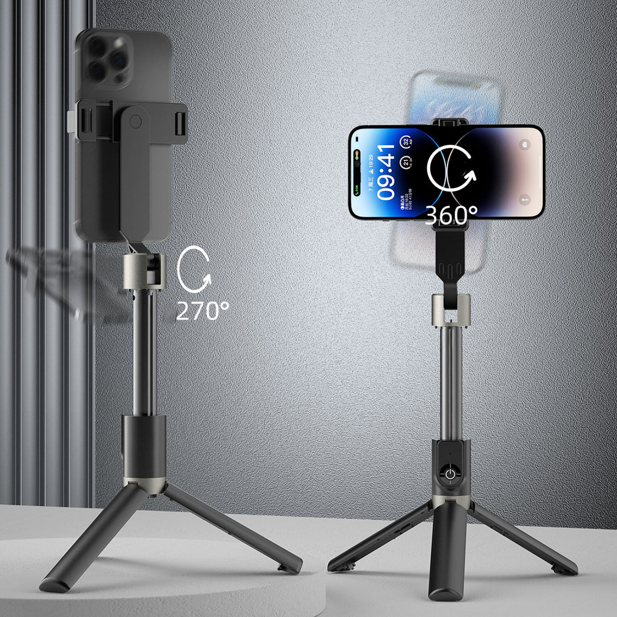 DUDAO F18 Selfie Stick Black Passiv hållare Mobiltelefon / smartphone Svart