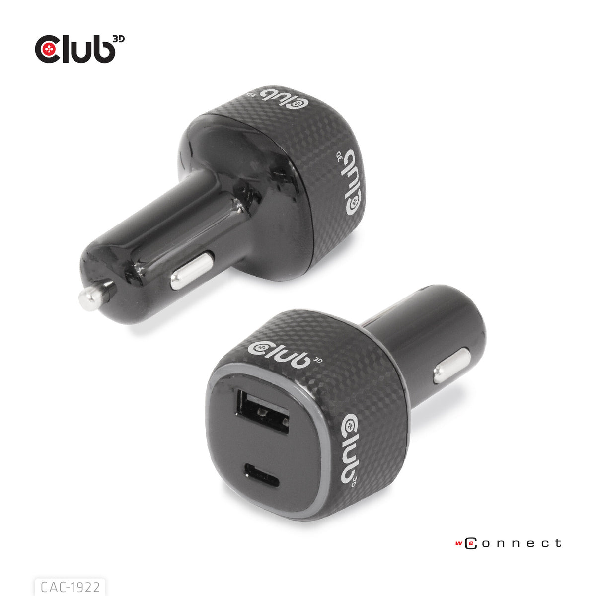 CLUB3D USB KFZ-Ladegerät 1xUSB C A 63W 12/24V retail