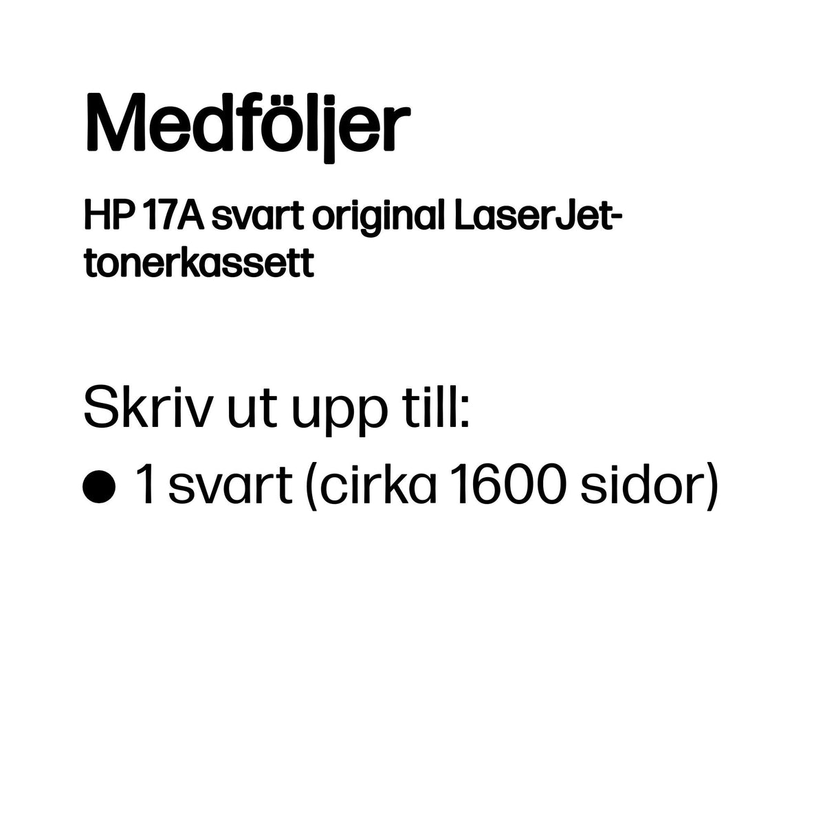 HP 17A svart original LaserJet-tonerkassett