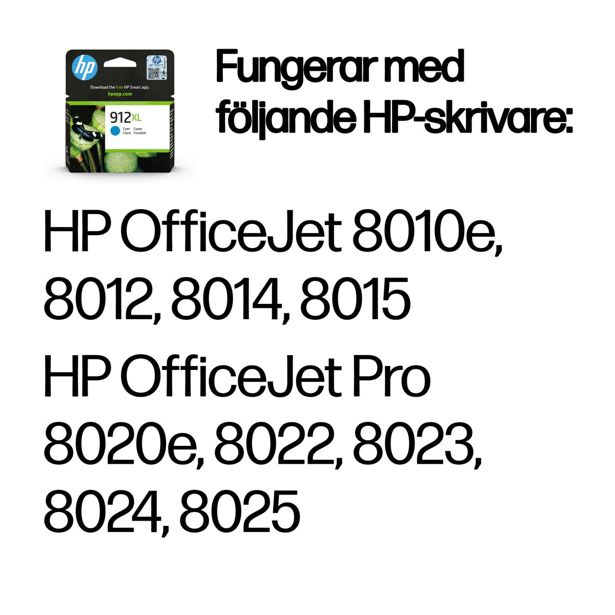 HP 912XL cyan original bläckpatron med hög kapacitet