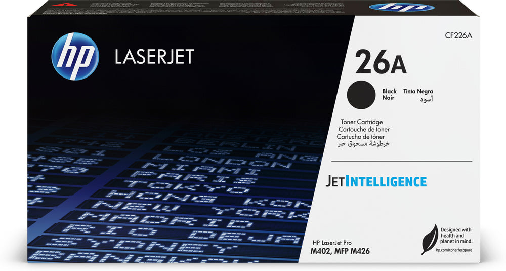 HP 26A svart original LaserJet-tonerkassett