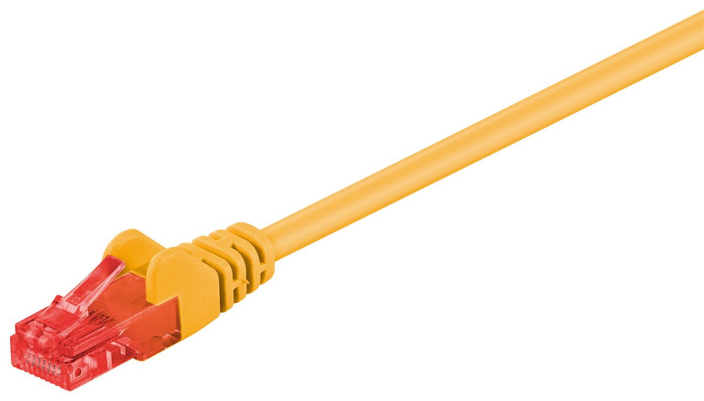 Goobay 95249 nätverkskablar Gul 0,25 m Cat6 U/UTP (UTP)