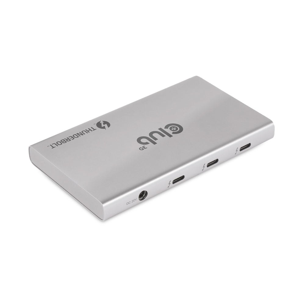 CLUB3D CSV-1580 dockningsstationer för bärbara datorer Dockning Thunderbolt 4 Silver