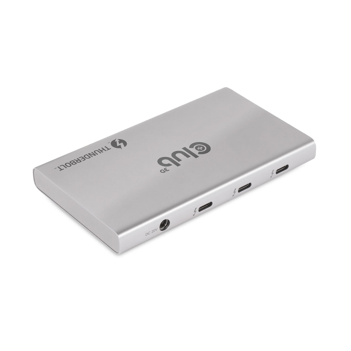 CLUB3D CSV-1580 dockningsstationer för bärbara datorer Dockning Thunderbolt 4 Silver