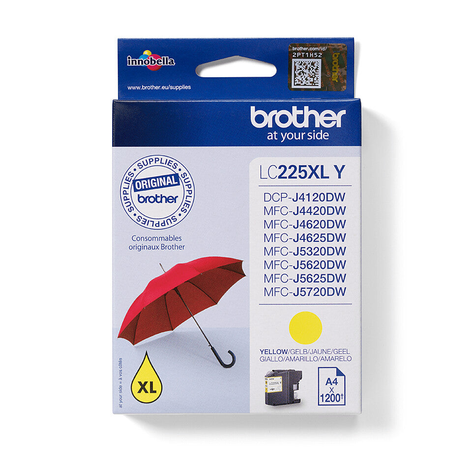 Brother LC225XLY bläckpatroner 1 styck Original