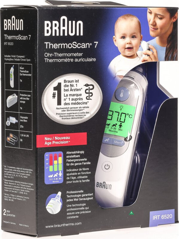 Braun ThermoScan 7 Fjärravkänning Vit Öra