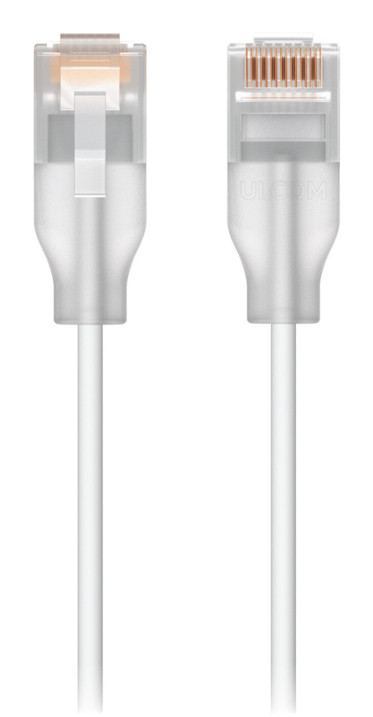 Ubiquiti UACC-Cable-Patch-EL-1M-W nätverkskablar Translucent, Vit Cat6