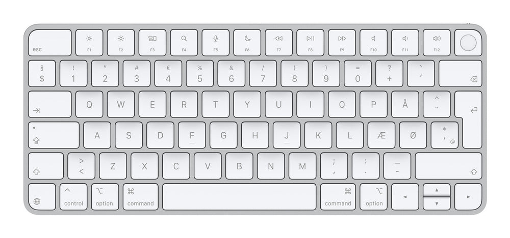 Apple Magic tangentbord Universal USB + Bluetooth QWERTY Dansk Vit