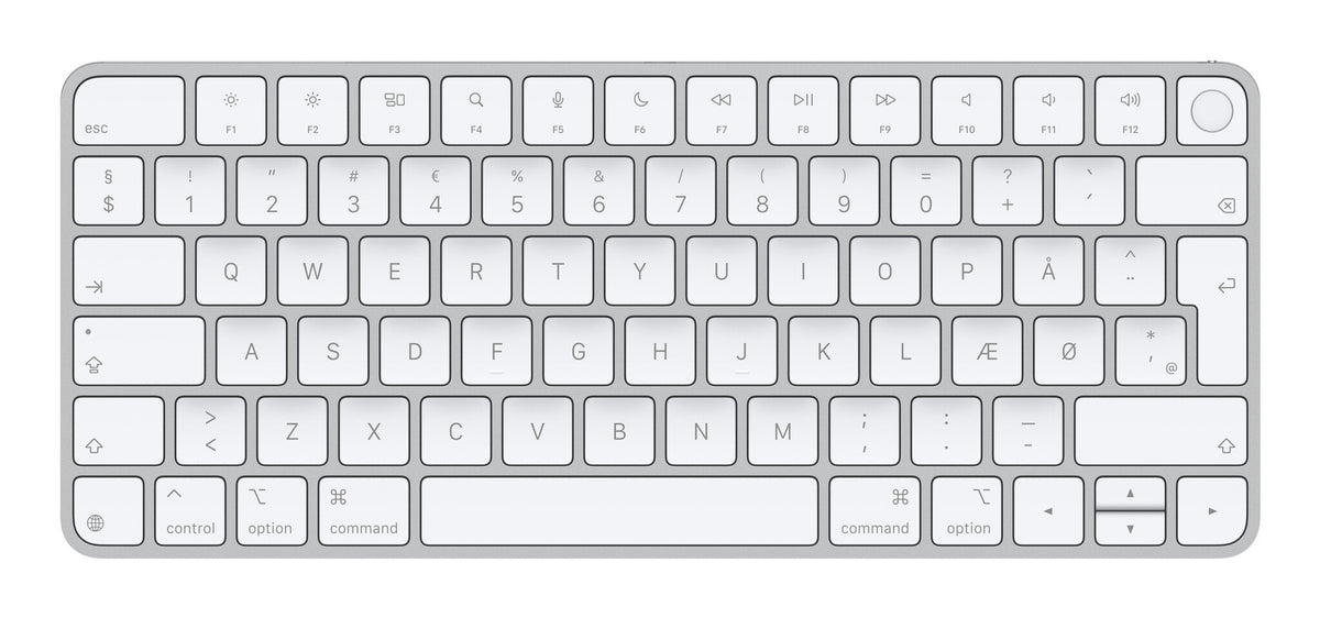 Apple Magic tangentbord Universal USB + Bluetooth QWERTY Dansk Vit