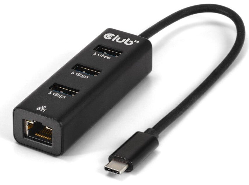 CLUB3D CSV-1549 gränssnittshubbar USB Type-C 5000 Mbit/s Svart