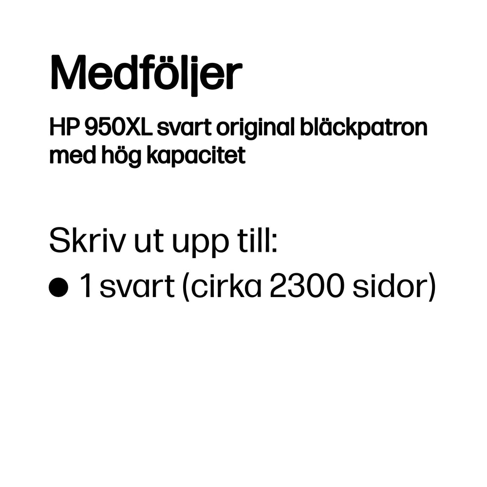 HP 950XL High Yield Black Original Ink Cartridge bläckpatroner 1 styck Hög (XL) avkastning Svart