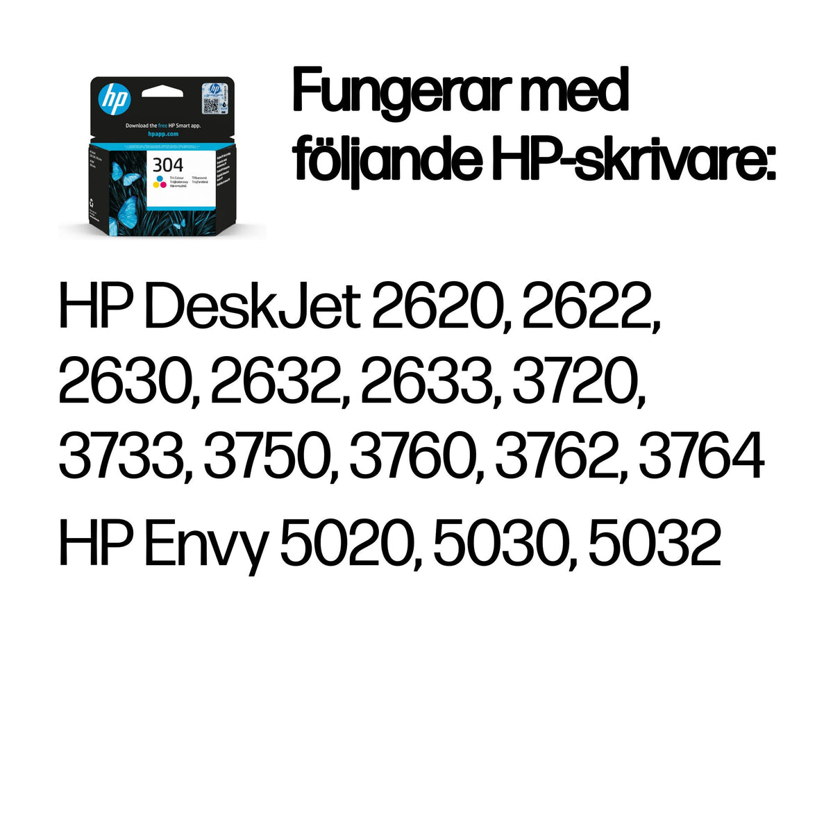 HP 304 trefärgs original bläckpatron