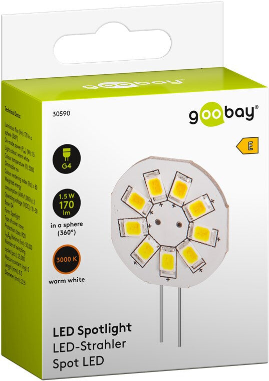 Goobay 30590 LED-lampor Varmvitt 3000 K 1,5 W G4 E