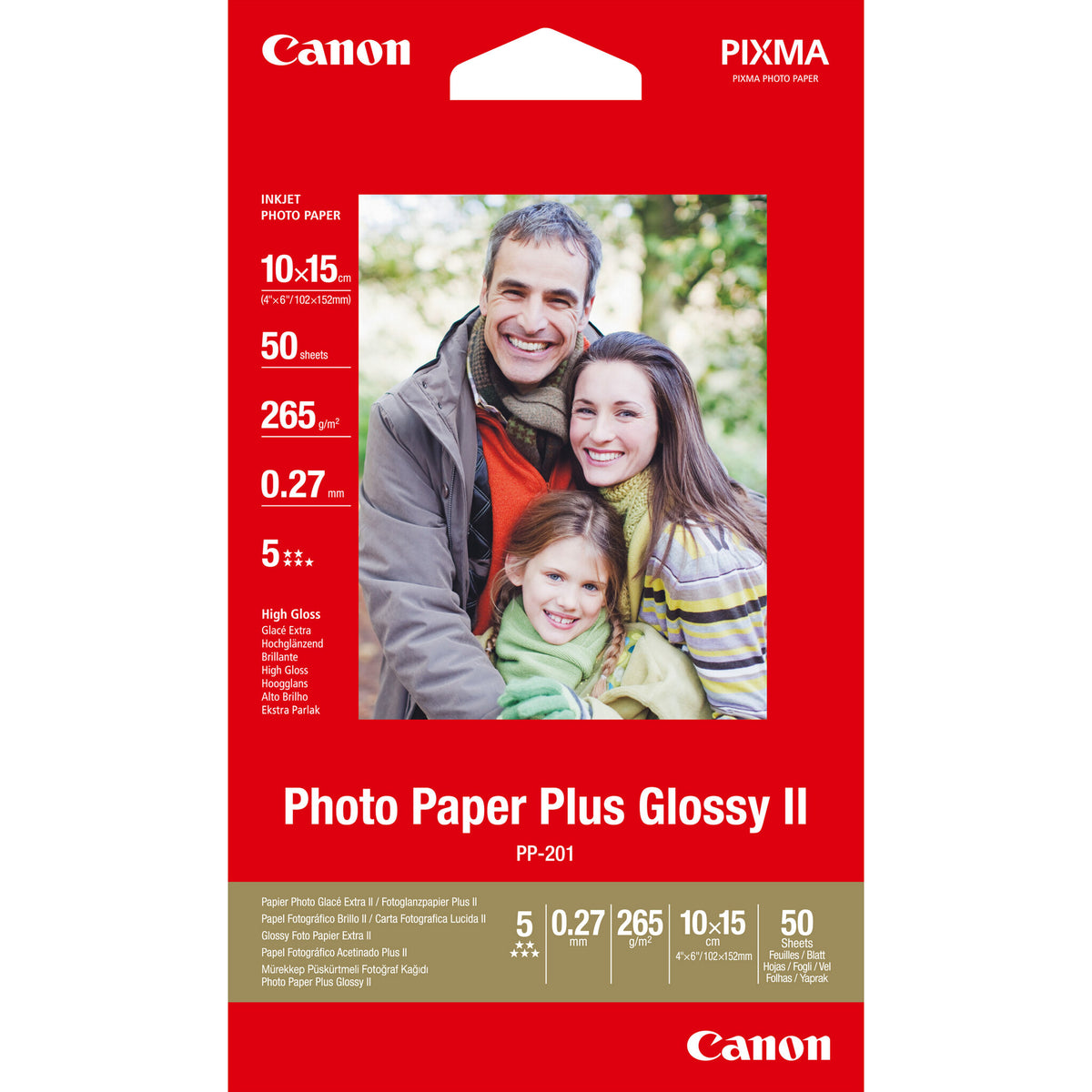 Canon 2311B003 fotopapper Röd Högglans
