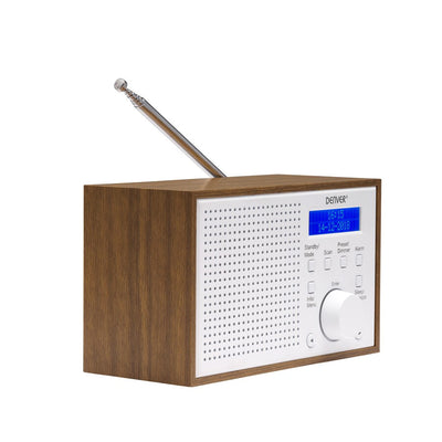 Denver DAB-46WHITE radioapparater Internet Analog och digital Brun, Vit