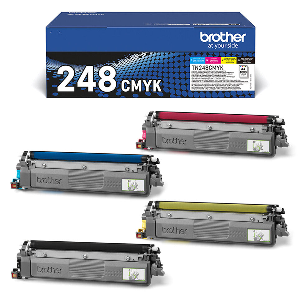 Brother TN-248VAL Tonerkassett 4 styck Original Svart, Cyan, Magenta, Gul