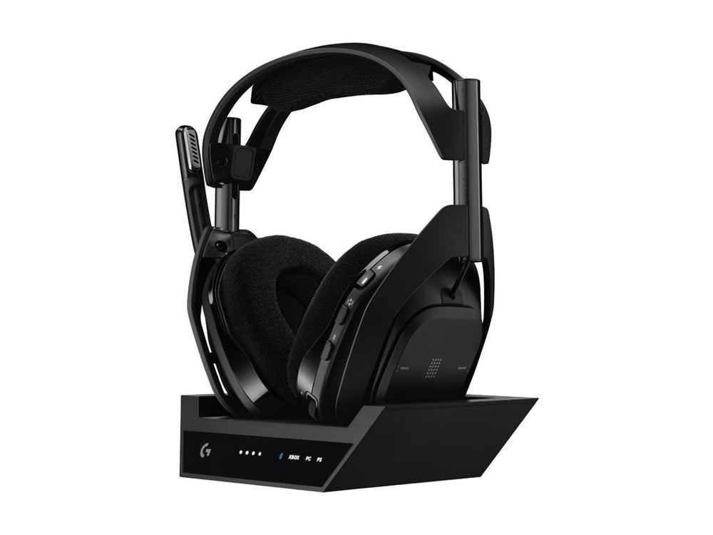 Logitech G Astro A50 Gen 5 – Trådlöst Gamingheadset med LIGHTSPEED + Bluetooth, PLAYSYNC, 24-bit ljud (Svart)