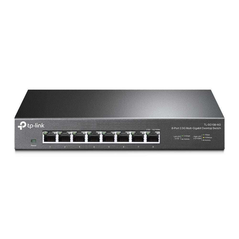 TP-Link TL-SG108-M2 nätverksswitchar Ohanterad 2.5G Ethernet (100/1000/2500) Svart