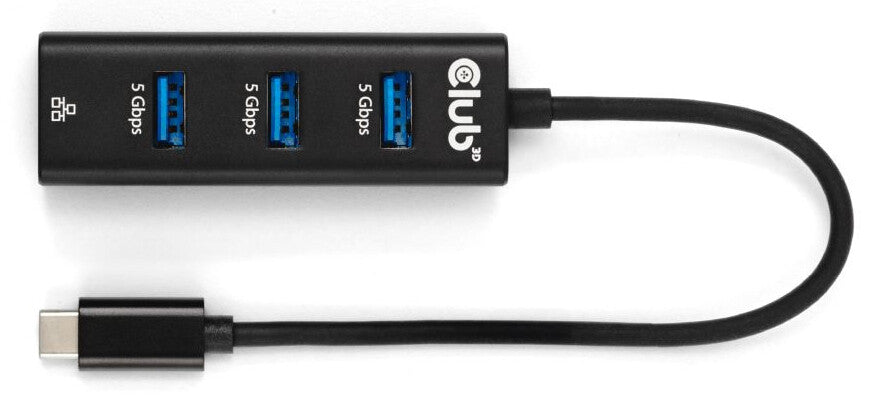 CLUB3D CSV-1549 gränssnittshubbar USB Type-C 5000 Mbit/s Svart