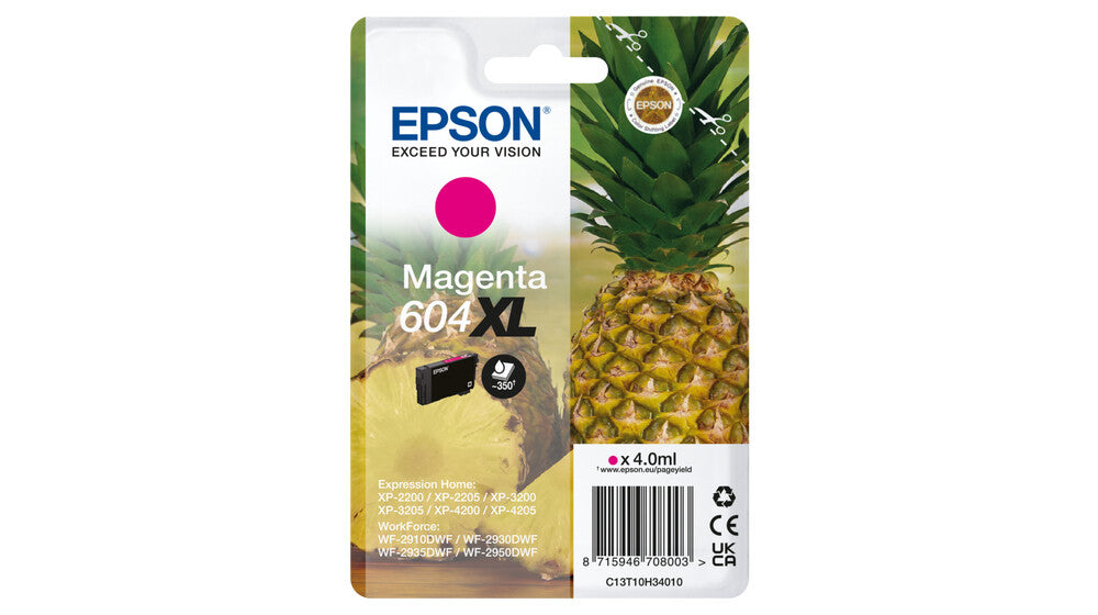 Epson 604XL bläckpatroner 1 styck Original Hög (XL) avkastning Magenta