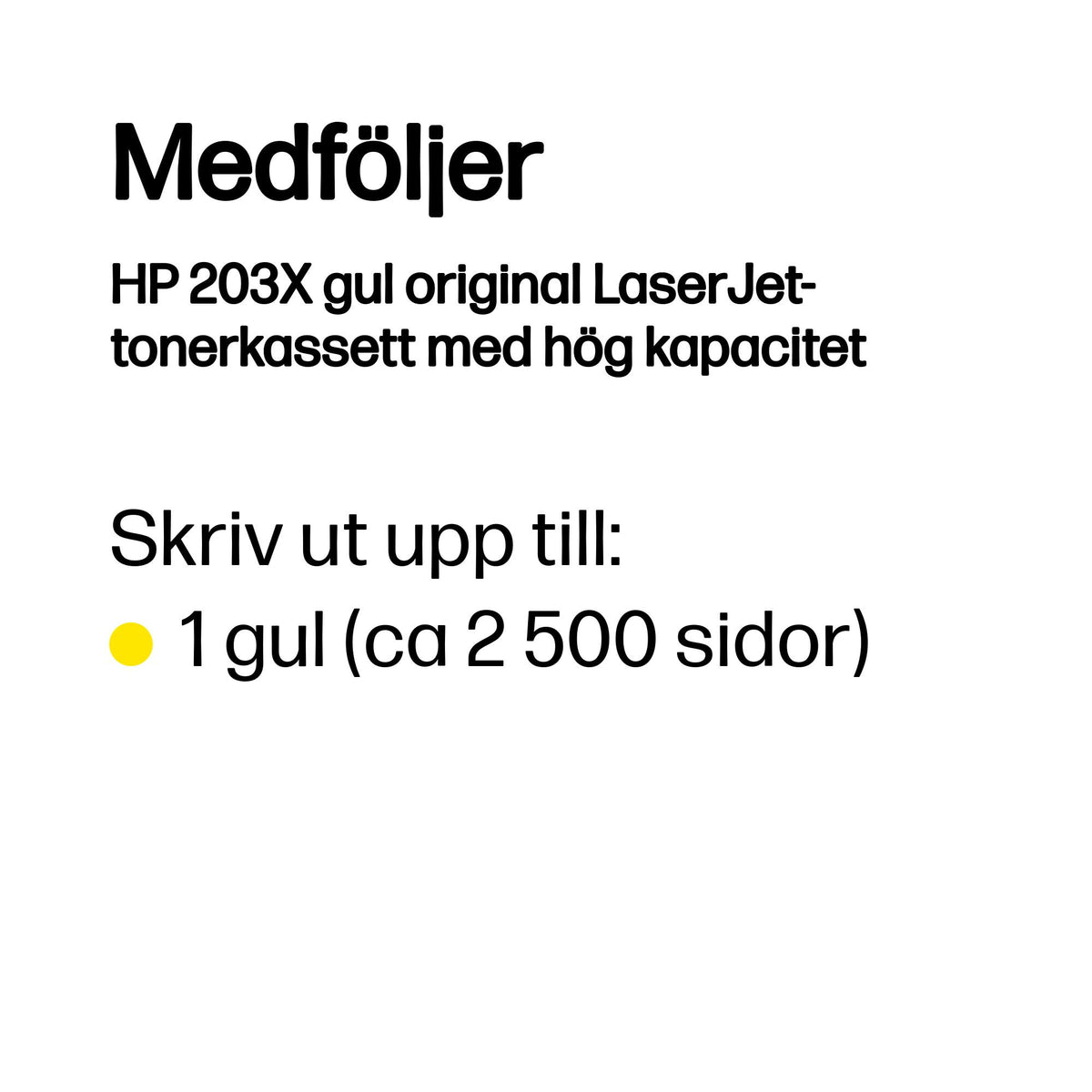 HP LaserJet 203X gul original -tonerkassett med hög kapacitet