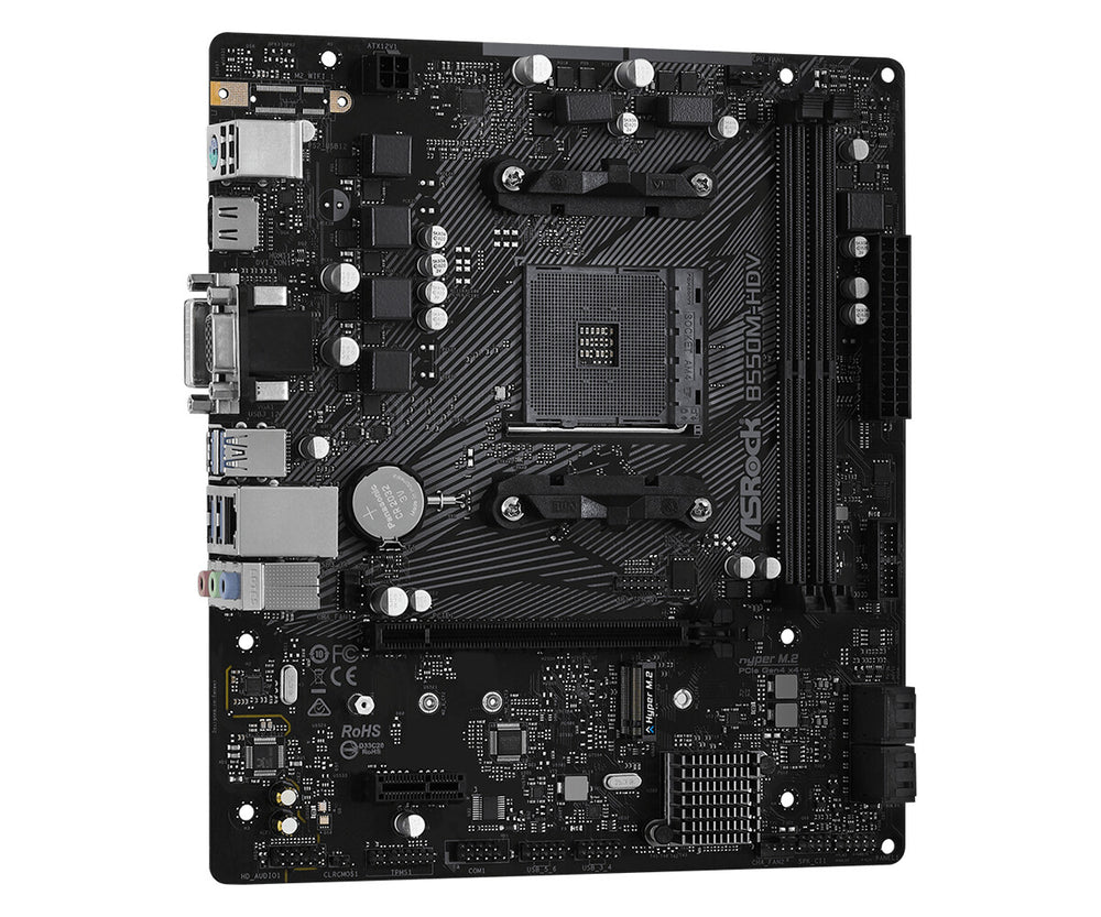 Asrock B550M-HDV AMD B550 Uttag AM4 micro ATX
