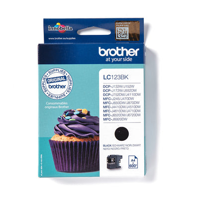 Brother LC123BK bläckpatroner 1 styck Original Svart