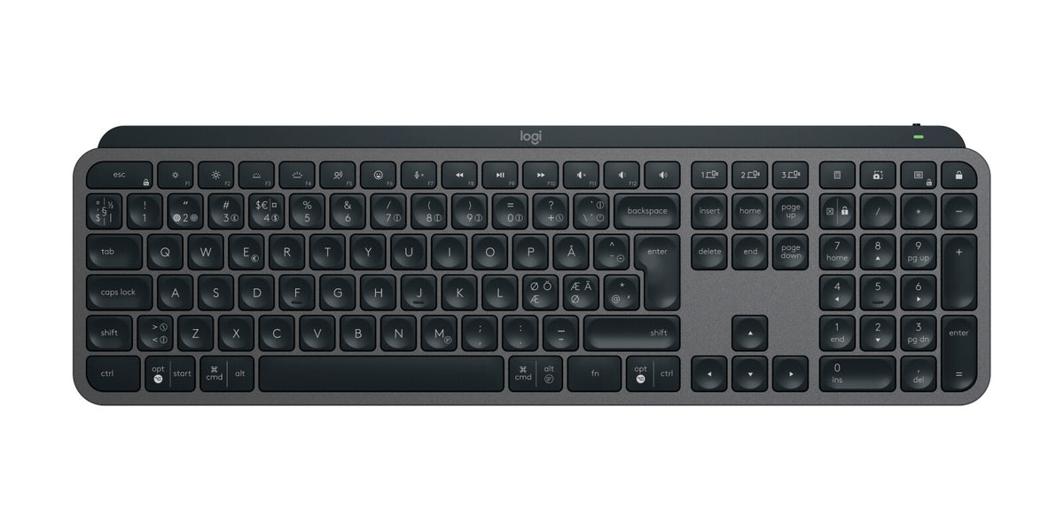 Logitech 920-010931 tangentbord Mus inkluderad Kontor Trådlös RF + Bluetooth QWERTY Nordic grafit