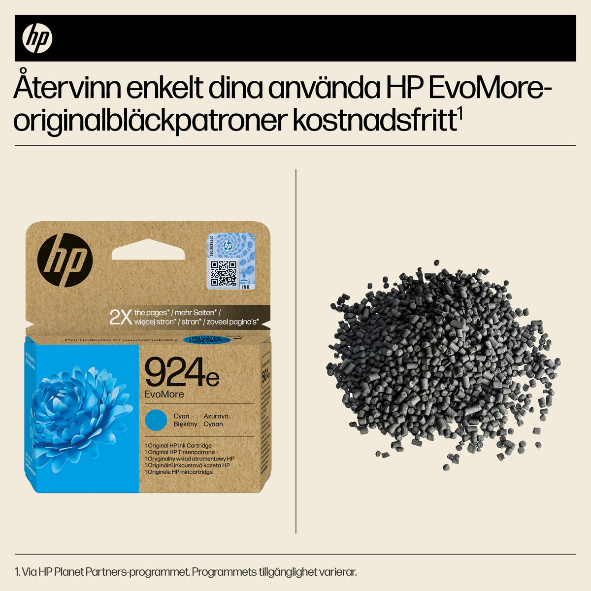 HP 924e EvoMore cyan originalbläckpatron
