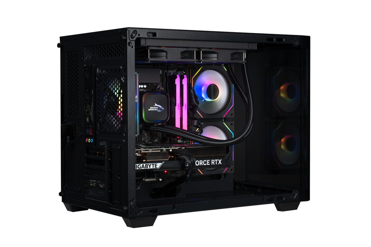 Shark RGBeast Mini U500 Gaming PC Intel Core Ultra 5 Processor 225F/RX9060 8G/16GB DDR5 /1TB - stationär dator