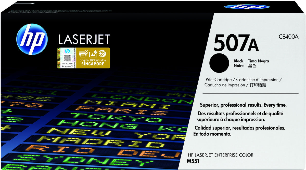 HP 507A svart LaserJet-tonerkassett, original