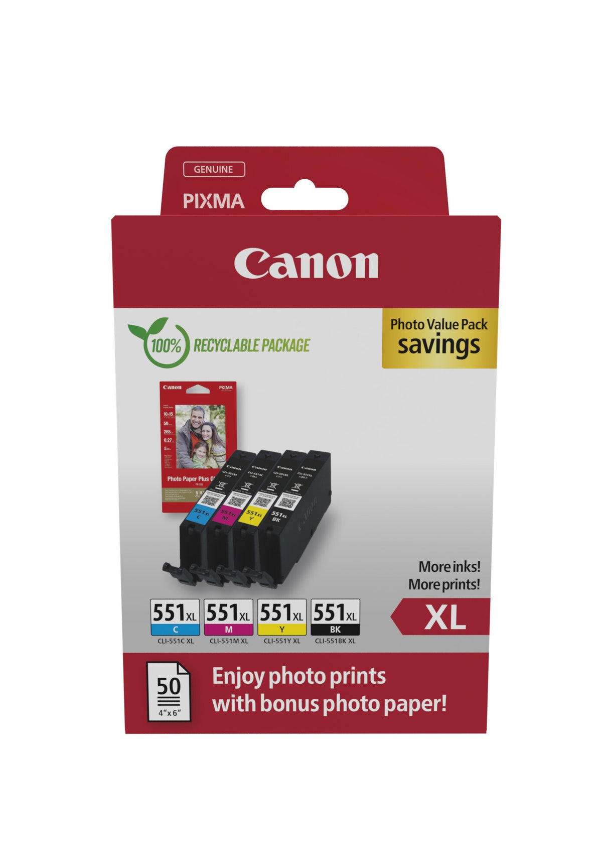 Canon 6443B008 bläckpatroner 4 styck Original Hög (XL) avkastning Svart, Cyan, Magenta, Gul