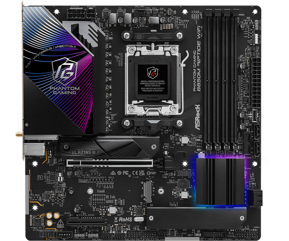 Asrock Phantom Gaming B850M Riptide WiFi AMD B850 AM5-sockel micro ATX