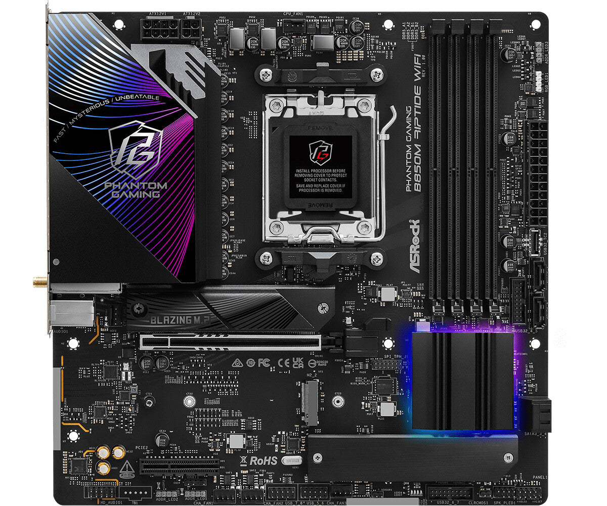 Asrock Phantom Gaming B850M Riptide WiFi AMD B850 AM5-sockel micro ATX
