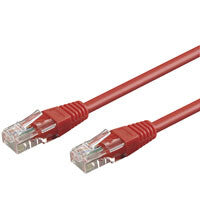 Goobay CAT 6-100 UTP Red 1m nätverkskablar Röd