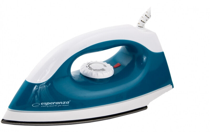 Esperanza TRAVEL IRON SMOOTHER Torrstrykjärn Strysula non-stick 1200 W Blå, Vit