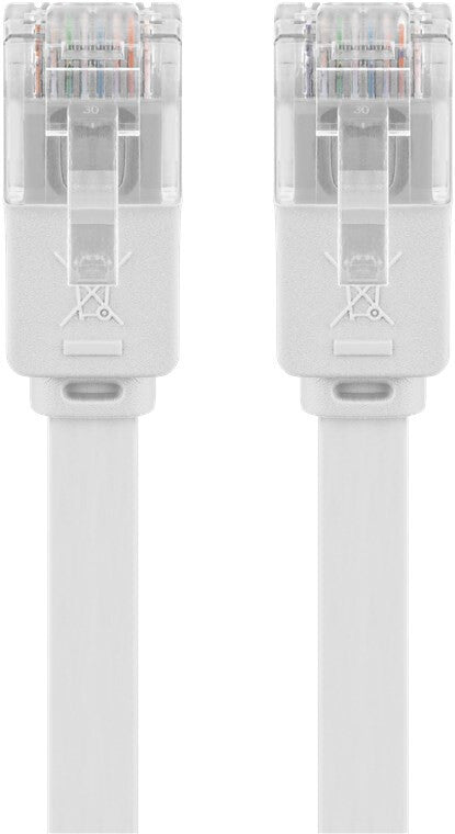 Goobay 93357 nätverkskablar Vit 0,5 m Cat5e U/UTP (UTP)