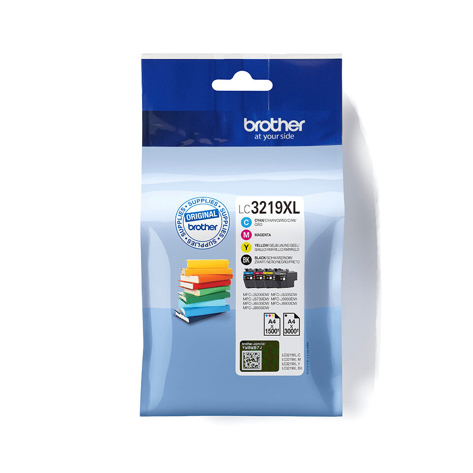 Brother LC3219XLVAL Tonerkassett 4 styck Original Svart, Cyan, Magenta, Gul