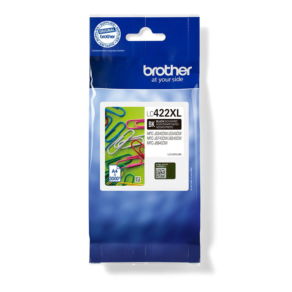 Brother LC422XLBK bläckpatroner 1 styck Original Svart