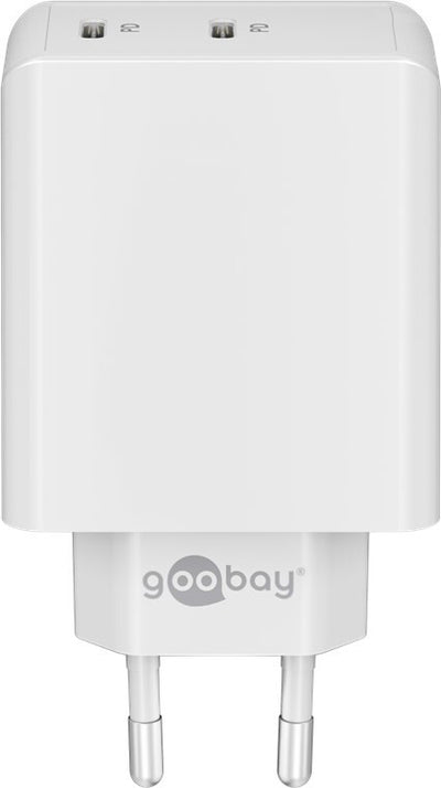 Goobay 61758 mobilladdare Digitalkamera, Hörlurar, Mobiltelefon, Smartwatch, Surfplatta Vit AC Snabb laddning inomhus