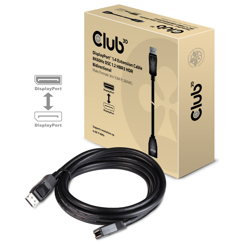 CLUB3D cac-1023 3 m DisplayPort Svart