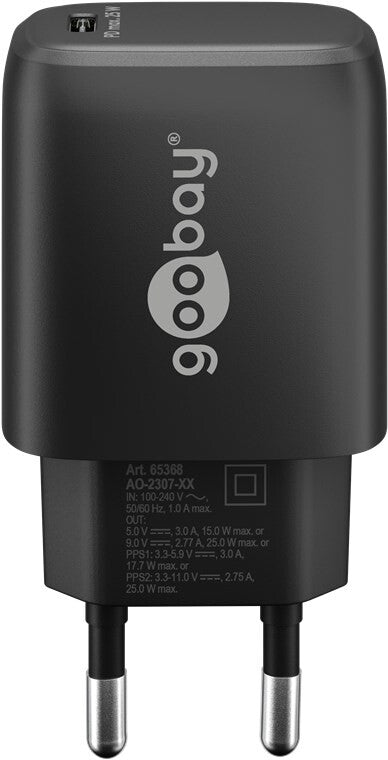 Goobay 65367 mobilladdare Bärbar dator, Smartphone, Surfplatta Svart AC inomhus