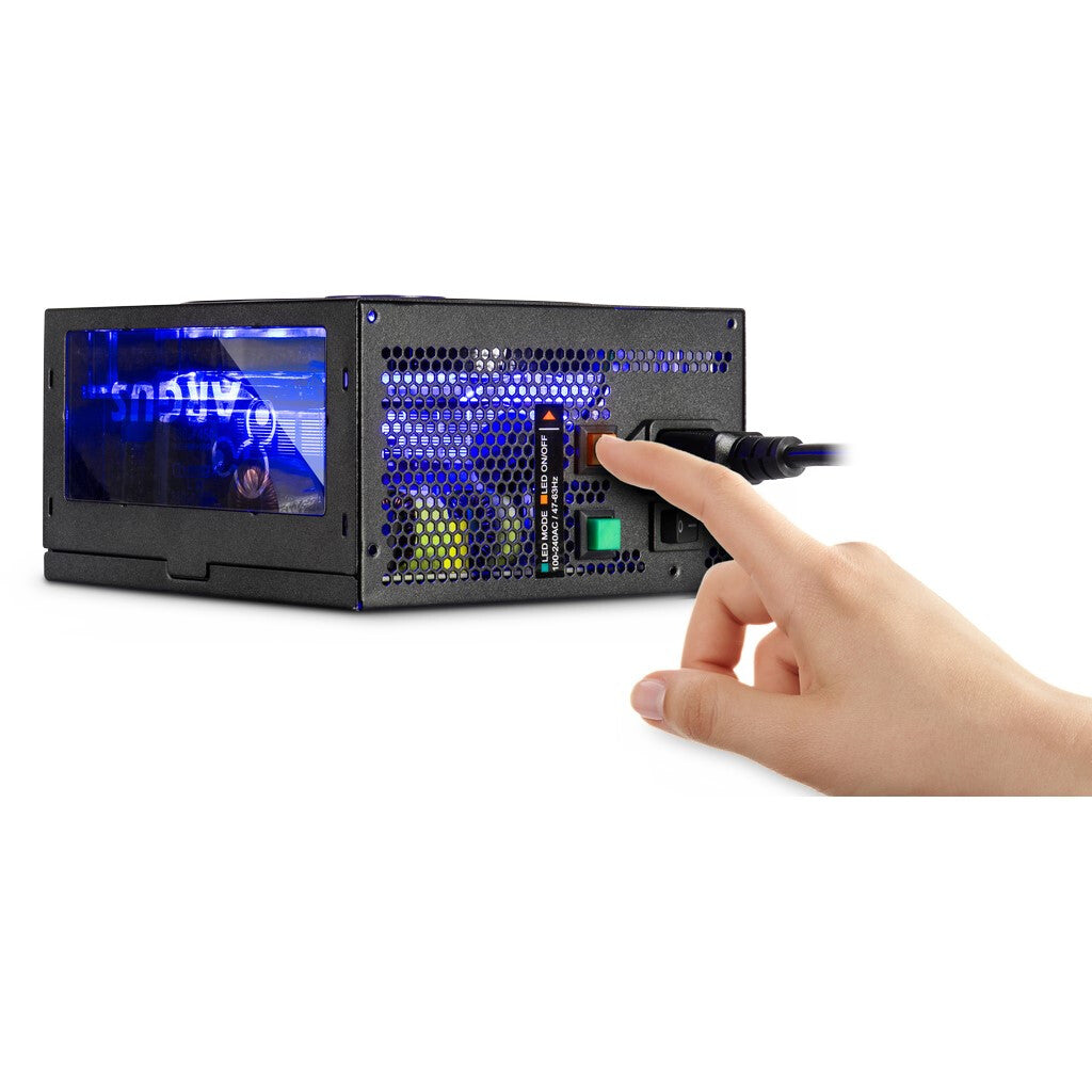 Inter-Tech Argus RGB-650W CM II strömförsörjningsenheter 20+4 pin ATX ATX Svart