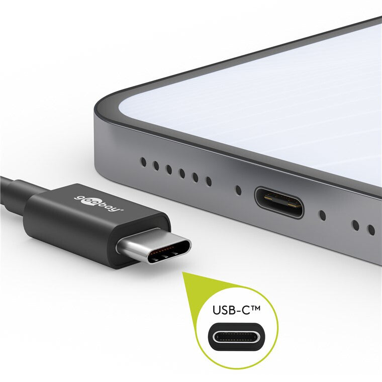 Goobay 51244 USB-kablar USB 2.0 2 m USB C Vit
