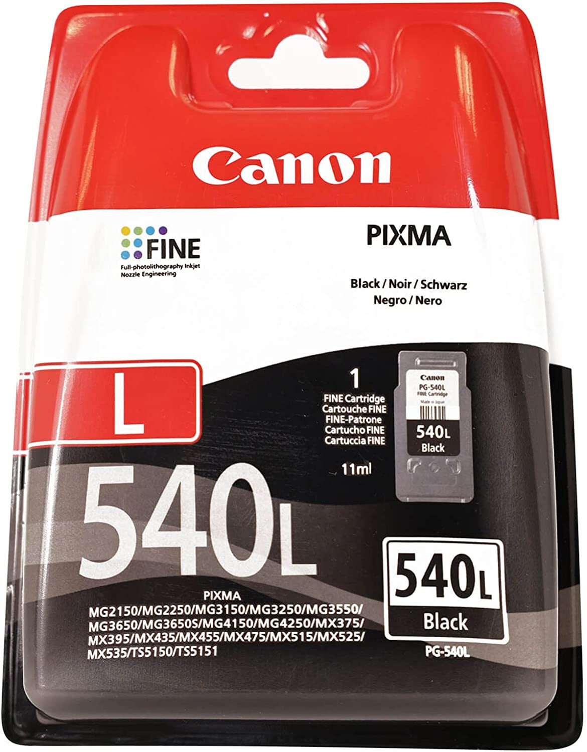 Canon PG-540L bläckpatroner 1 styck Original Standardavkastning Svart