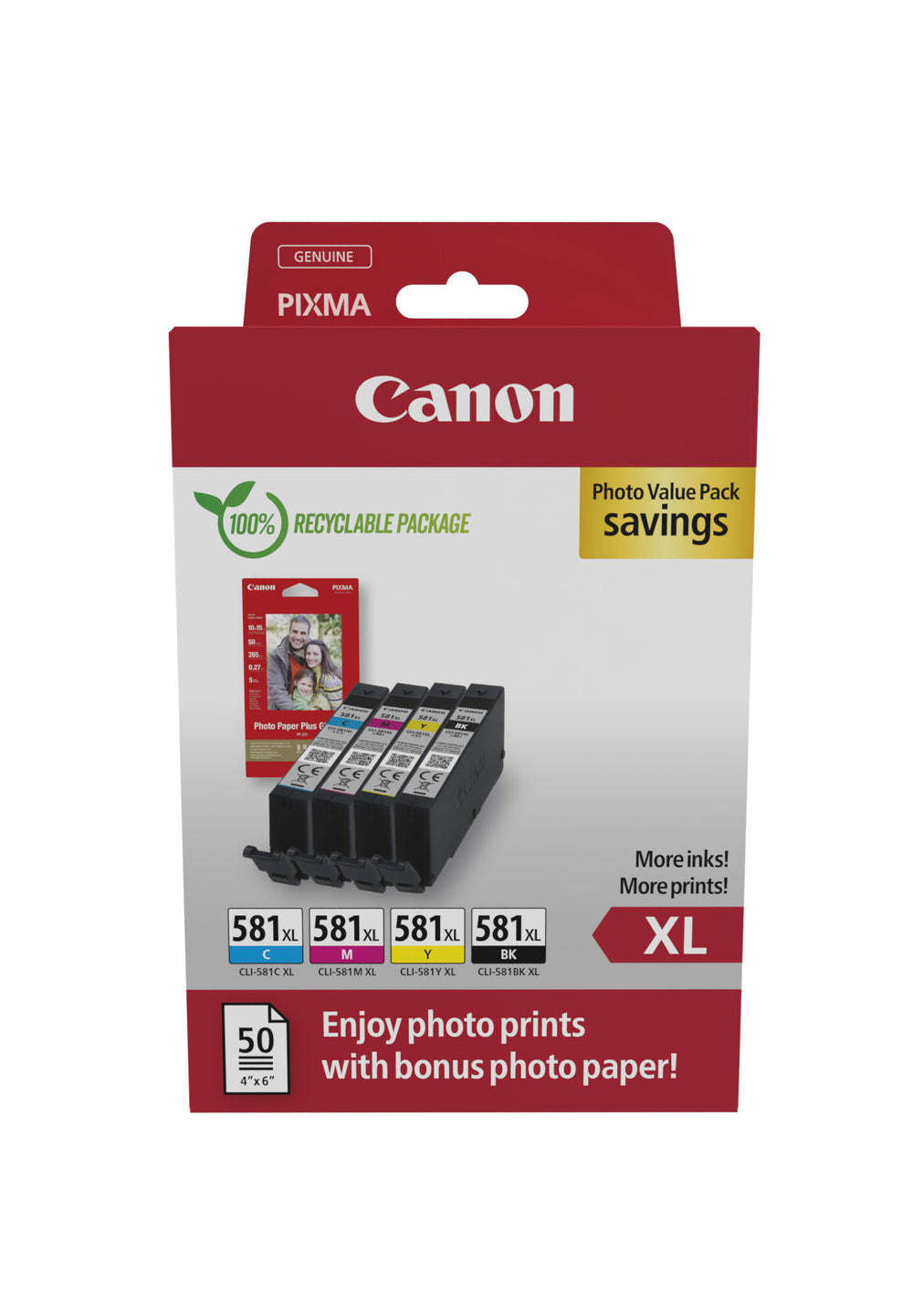 Canon 2052C006 bläckpatroner 4 styck Original Hög (XL) avkastning Svart, Cyan, Magenta, Gul