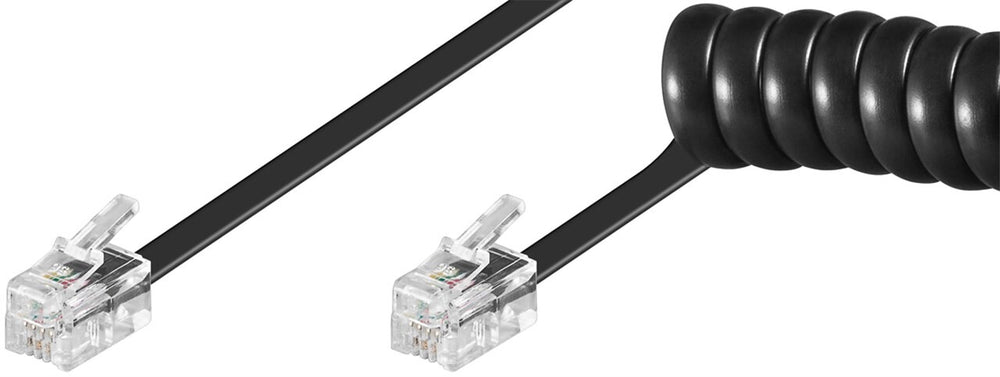 Goobay 50270 telefonkablar 2 m Svart