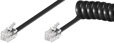 Goobay 50270 telefonkablar 2 m Svart