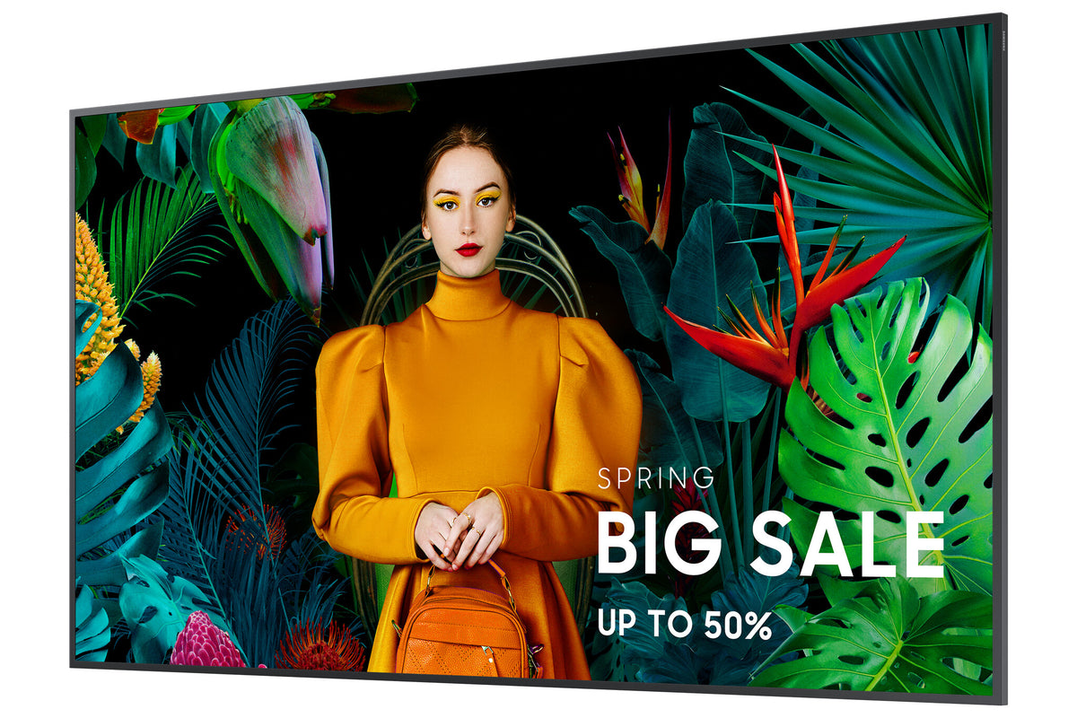 Samsung QB50C Platt skärm för digital skyltning 127 cm (50") LCD Wi-Fi 350 cd/m² 4K Ultra HD Svart Inbyggd processor Tizen 16/7