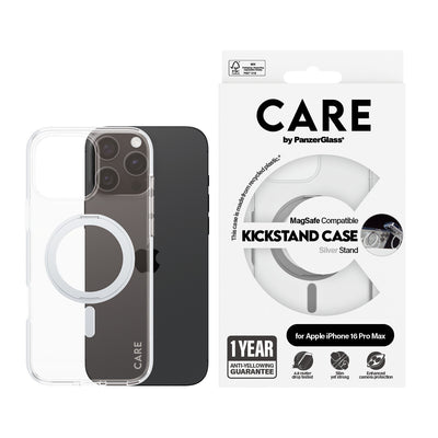 PanzerGlass CARE by PG SLV Kick/MagS iPhone16P 6.9 mobiltelefonfodral Omslag Transparent
